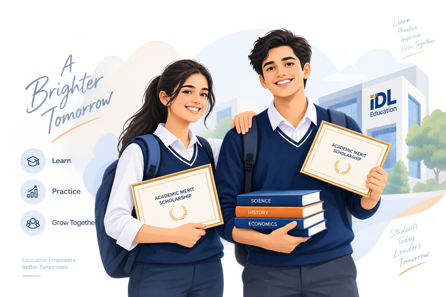 IDL Scholarship and Admission Test merit students
